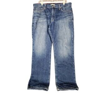 LL Bean Mens Standard Fit Flannel Lined Jeans 36x30‎ Blue Denim Cotton
